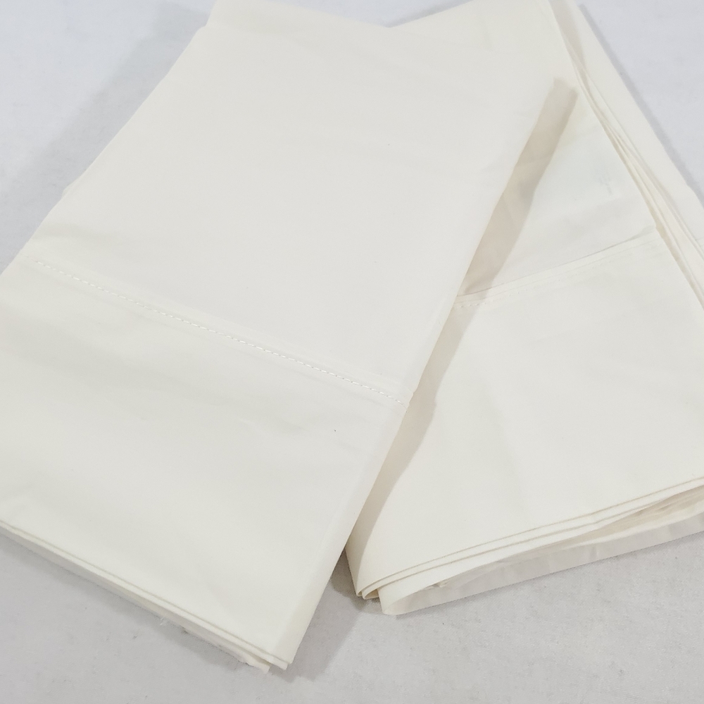 Royale King Size Ivory Cotton Pillow Shams 20" x 4